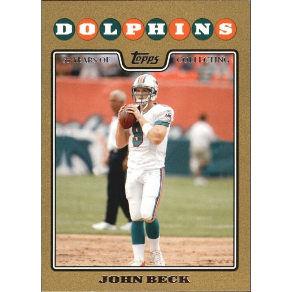 2008 Topps Gold Border #13 John Beck 1946/2008 BYU Dolphins